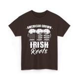 American Grown Irish Roots St Patrick's Day T-Shirt - Dark Chocolate