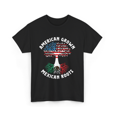 American Grown Mexican Roots Country T-Shirt - Black