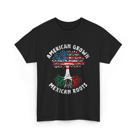 American Grown Mexican Roots Country T-Shirt - Black