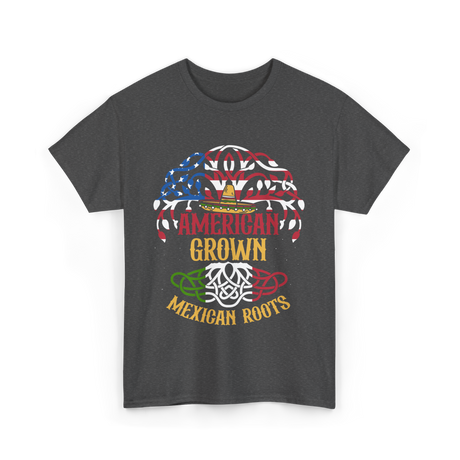 American Grown Mexican Roots Country T-Shirt - Dark Heather