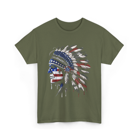 American Patriotism Native T-Shirt - Military Green