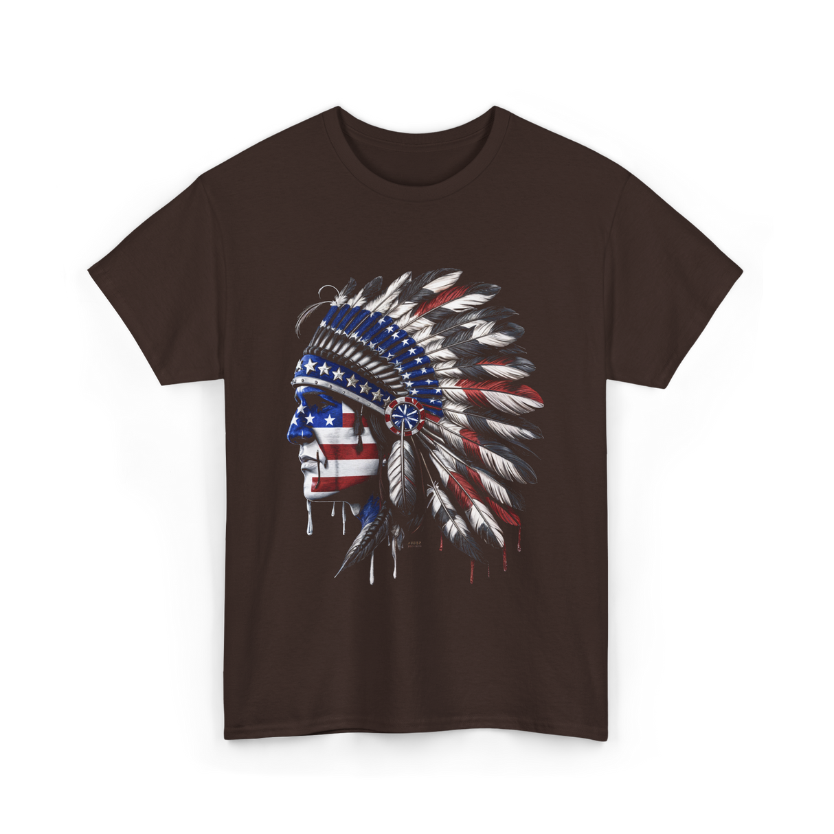 American Patriotism Native T-Shirt - Dark Chocolate