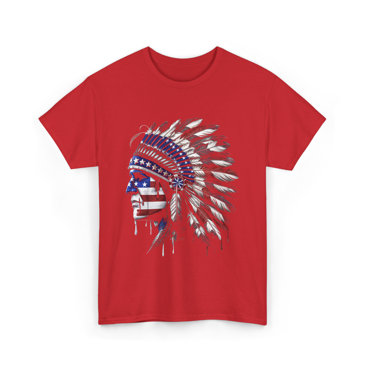 American Patriotism Native T-Shirt - Red