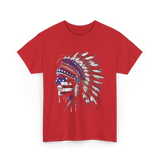 American Patriotism Native T-Shirt - Red