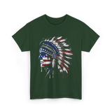 American Patriotism Native T-Shirt - Forest Green