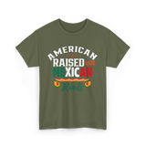 American Raised Mexican Roots T-Shirt - Military Green