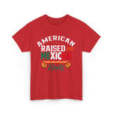 American Raised Mexican Roots T-Shirt - Red