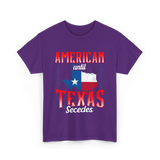 American Until Texas Secedes Patriotic T-Shirt - Purple