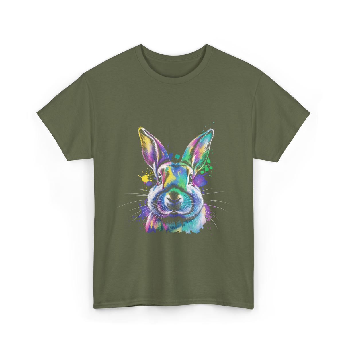 Animal Art T-Shirt - Military Green