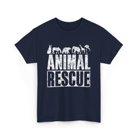 Animal Rescue Animal Welfare T-Shirt - Navy