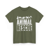 Animal Rescue Animal Welfare T-Shirt - Military Green