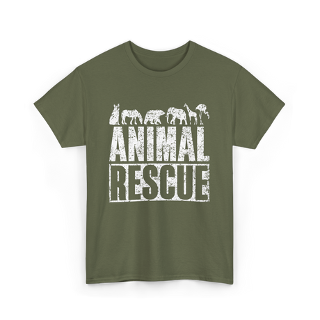 Animal Rescue Animal Welfare T-Shirt - Military Green