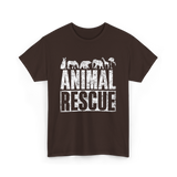Animal Rescue Animal Welfare T-Shirt - Dark Chocolate