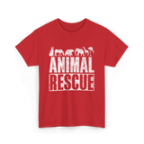 Animal Rescue Animal Welfare T-Shirt - Red