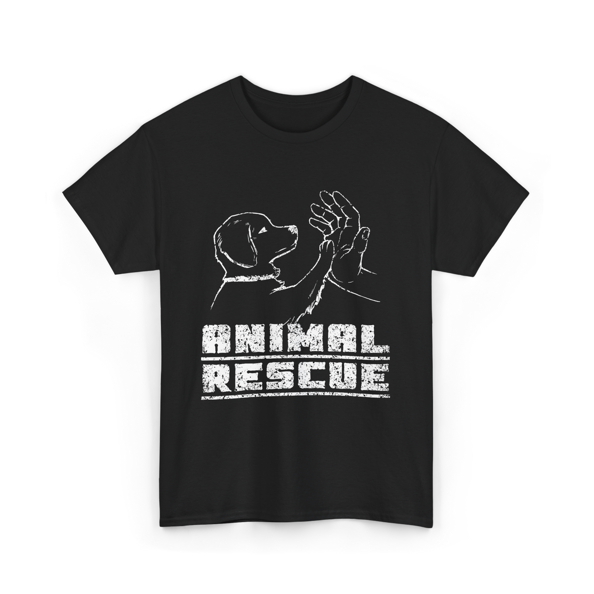 Animal Rescue Dog Rescue T-Shirt - Black