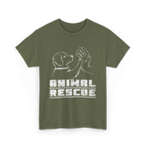 Animal Rescue Dog Rescue T-Shirt - Military Green