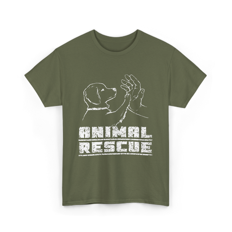 Animal Rescue Dog Rescue T-Shirt - Military Green