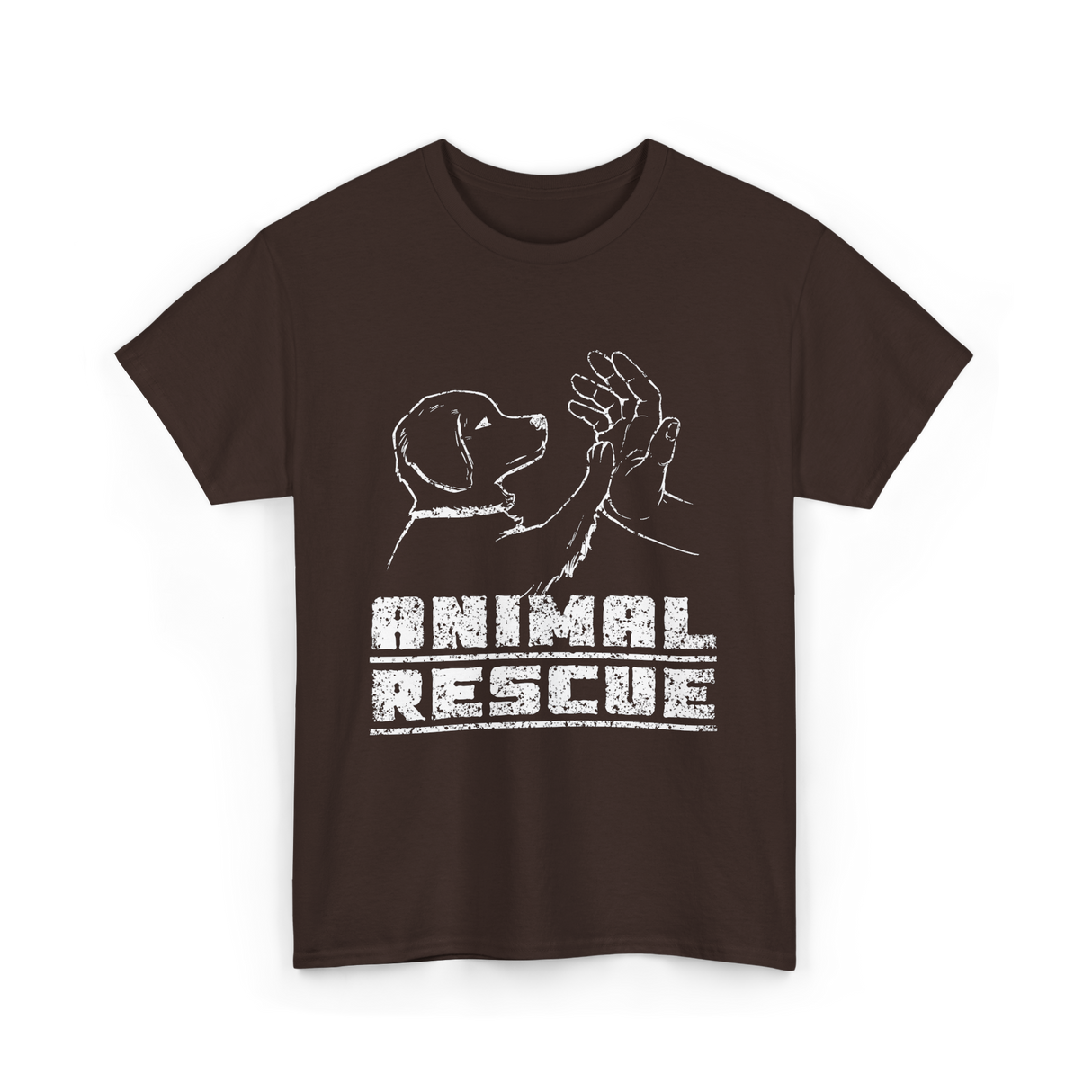 Animal Rescue Dog Rescue T-Shirt - Dark Chocolate