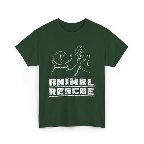 Animal Rescue Dog Rescue T-Shirt - Forest Green