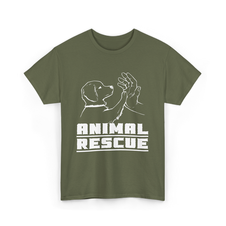 Animal Rescue For Animals T-Shirt - Military Green