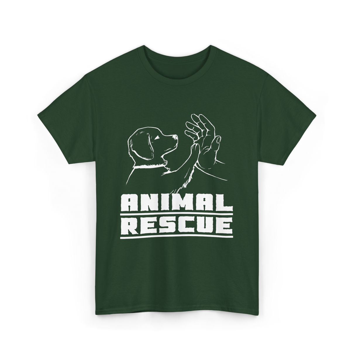 Animal Rescue For Animals T-Shirt - Forest Green