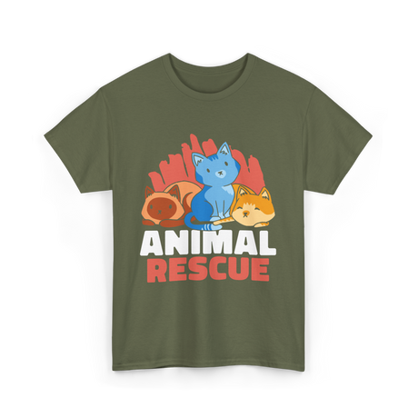 Animal Rescue Rescue Animals T-Shirt - Military Green