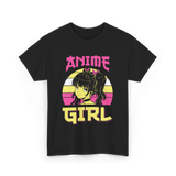 Anime Girl Anime Character T-Shirt - Black