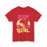 Anime Girl Anime Character T-Shirt - Red