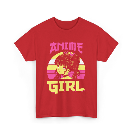 Anime Girl Anime Character T-Shirt - Red