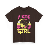 Anime Girl Anime Character T-Shirt - Dark Chocolate