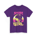 Anime Girl Anime Character T-Shirt - Purple