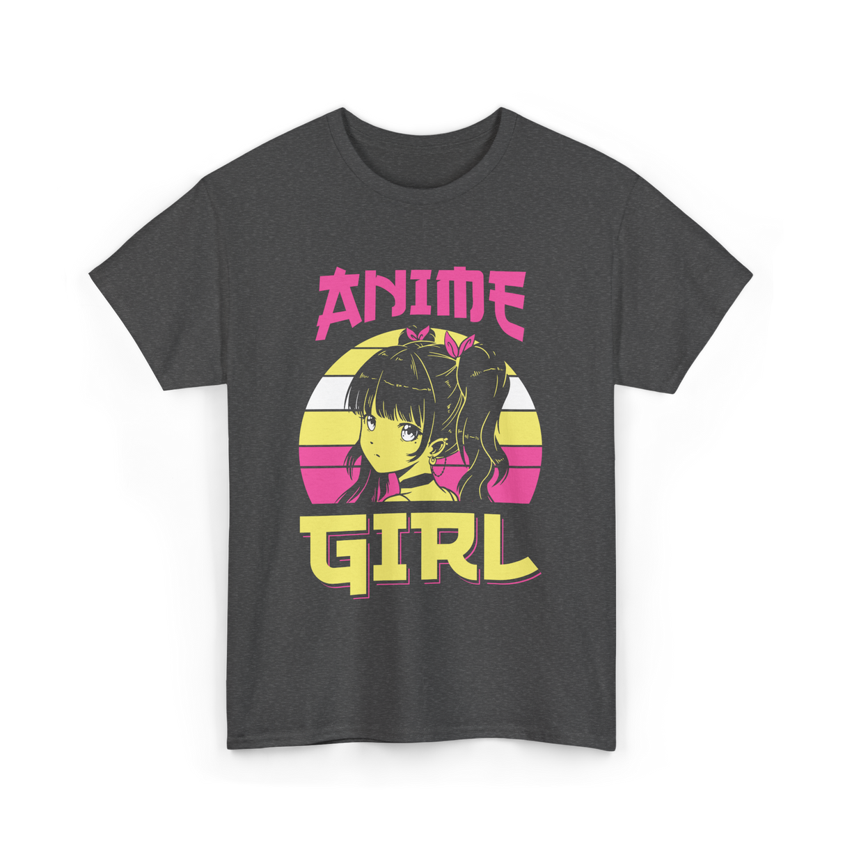 Anime Girl Anime Character T-Shirt - Dark Heather