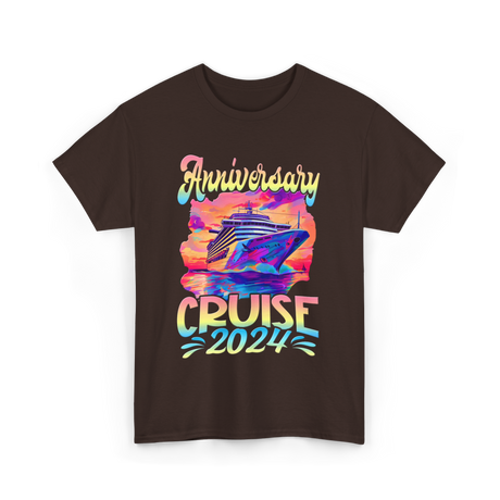 Anniversary Cruise 2024 Cruise T-Shirt - Dark Chocolate