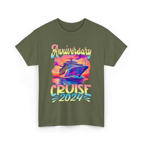 Anniversary Cruise 2024 Cruise T-Shirt - Military Green