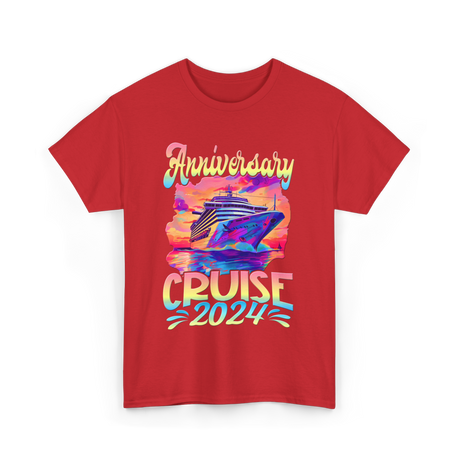 Anniversary Cruise 2024 Cruise T-Shirt - Red