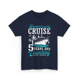 Anniversary Cruise 5 Years Celebration T-Shirt - Navy