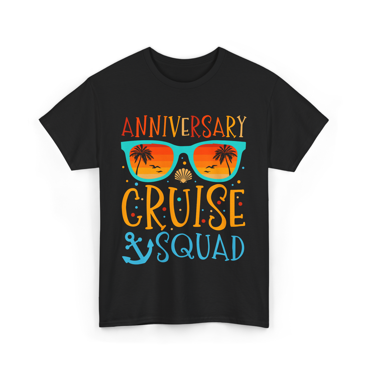 Anniversary Cruise Squad Cruise Team T-Shirt - Black