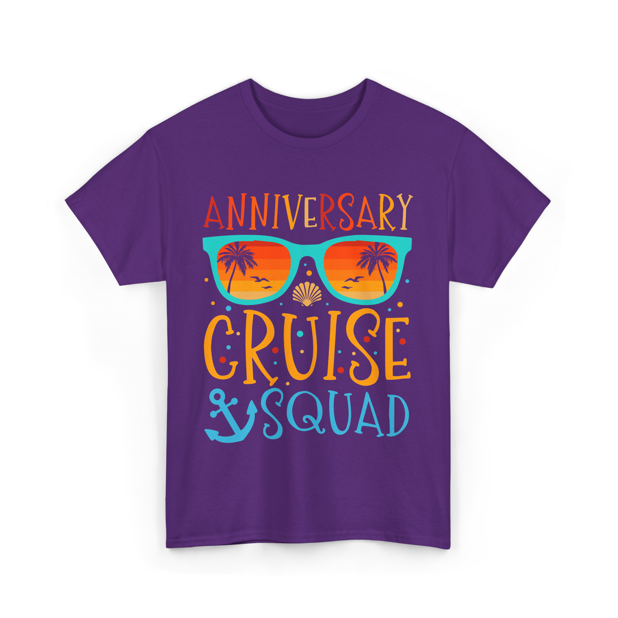 Anniversary Cruise Squad Cruise Team T-Shirt - Purple