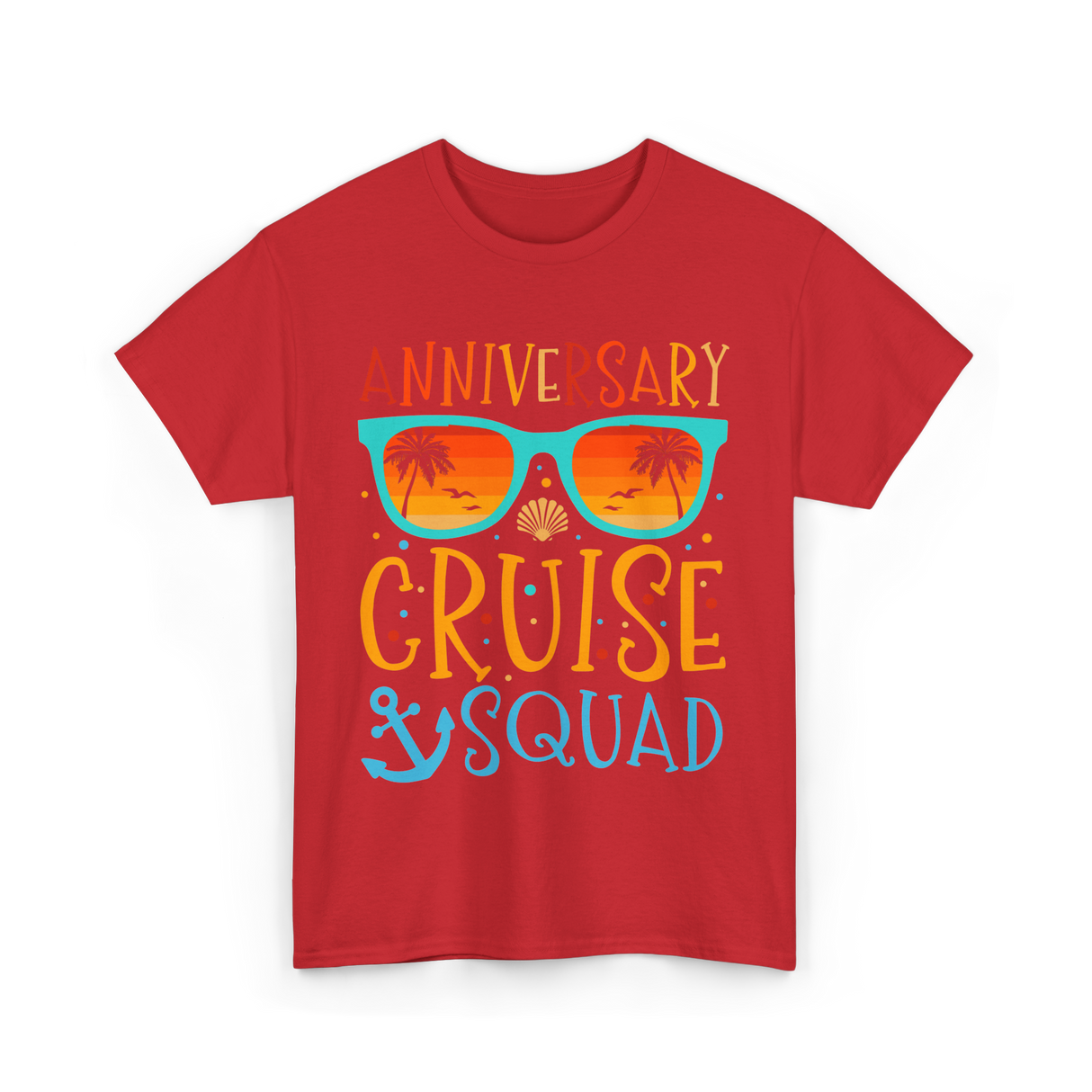 Anniversary Cruise Squad Cruise Team T-Shirt - Red