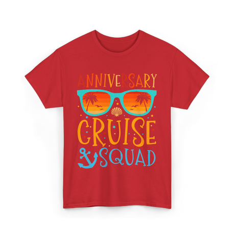 Anniversary Cruise Squad Cruise Team T-Shirt - Red