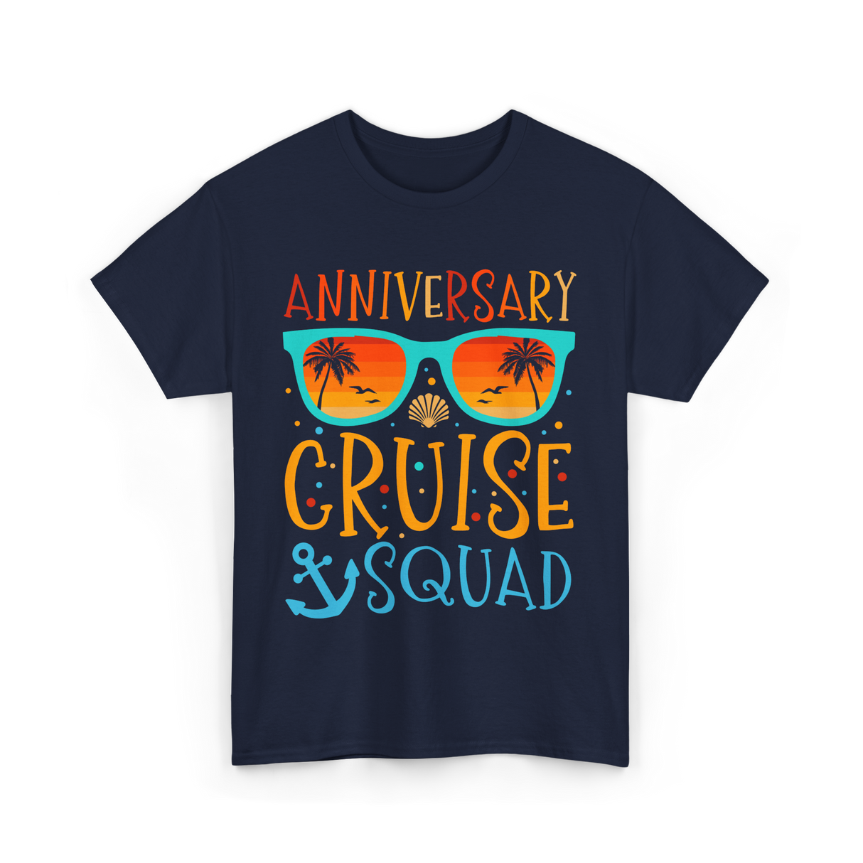 Anniversary Cruise Squad Cruise Team T-Shirt - Navy