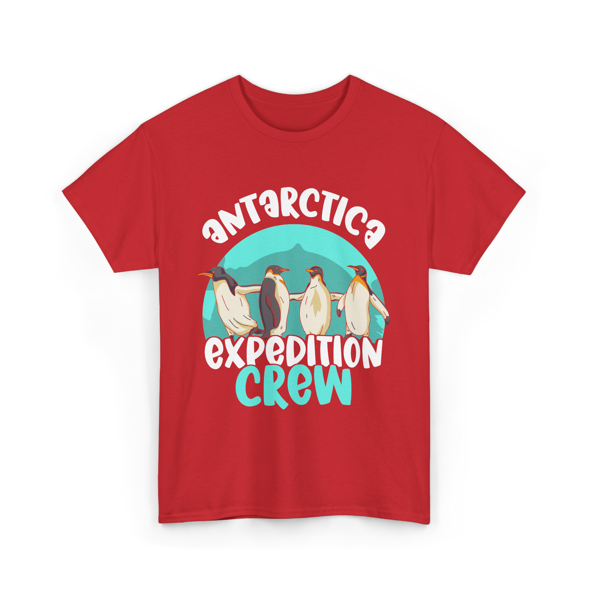 Antarctica Expedition Crew Penguin T-Shirt - Red