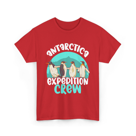 Antarctica Expedition Crew Penguin T-Shirt - Red