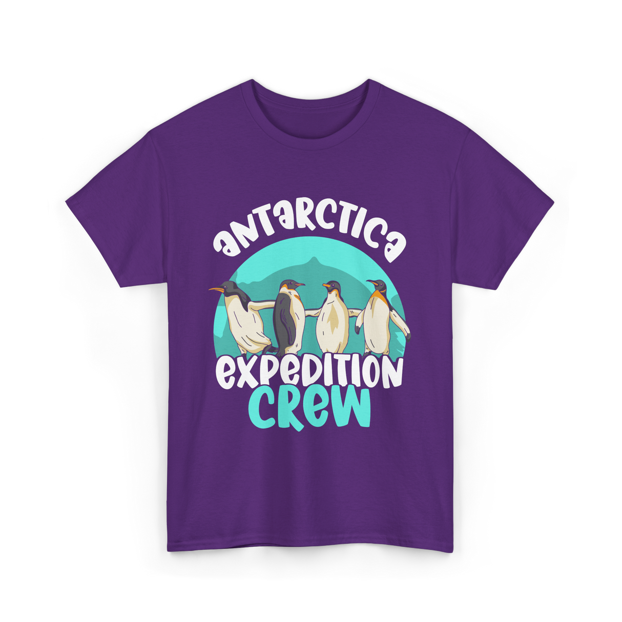 Antarctica Expedition Crew Penguin T-Shirt - Purple