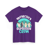 Antarctica Expedition Crew Penguin T-Shirt - Purple