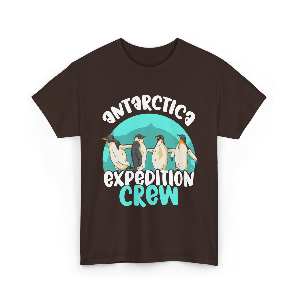 Antarctica Expedition Crew Penguin T-Shirt - Dark Chocolate