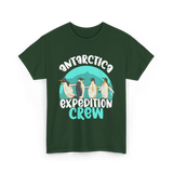 Antarctica Expedition Crew Penguin T-Shirt - Forest Green