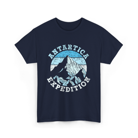 Antarctica Expedition Mountains Adventure T-Shirt - Navy