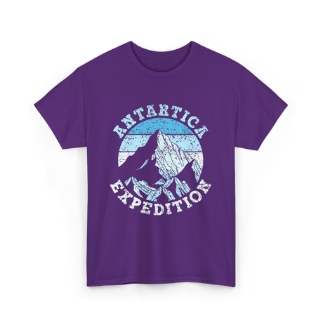 Antarctica Expedition Mountains Adventure T-Shirt - Purple