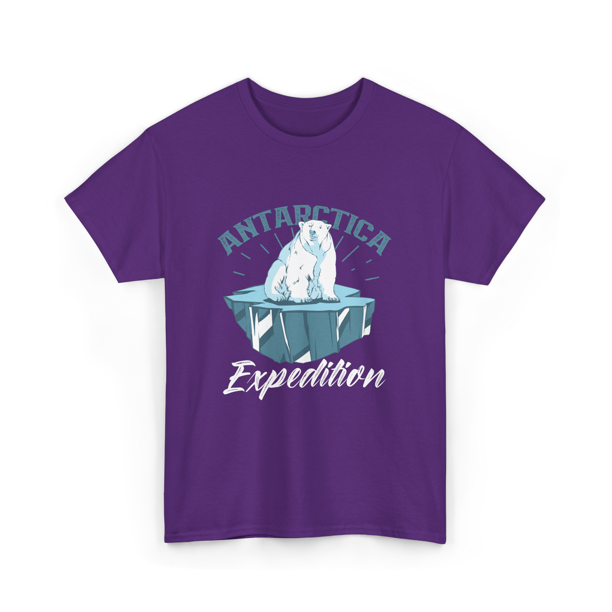 Antarctica Expedition Polar Bear T-Shirt - Purple